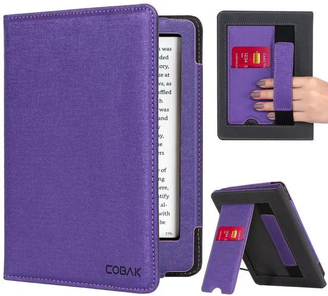 Alt view image 2 of 5 - CoBak Case with Stand for Kindle Paperwhite -with Auto Sleep Wake, Card Slot, Hand Strap Feature - Fits Kindle Paperwhite 11th Generation 6.8" Signature Edition 2021 Released,Tomato