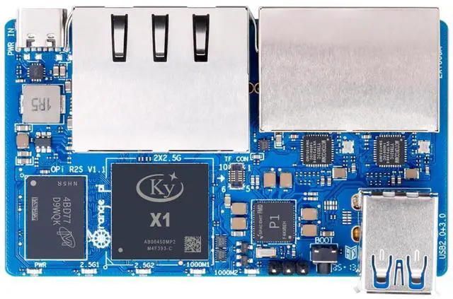 Main image of Orange Pi R2S 2GB/4GB/8GB RISC-V Single Board Computer with 8-Core RISC-V AI CPU, 8GB Onboard eMMC, Dual 2.5G & Dual 1000M Ethernet, Development Board Run OpenWrt/Ubuntu (2GB)
