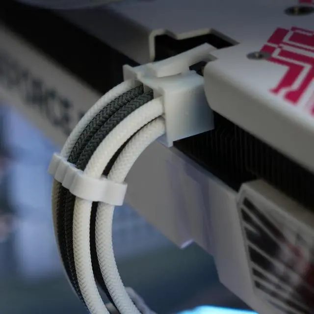 Alt view image 5 of 5 - Sirlyr PSU Cable Extension Set - Soft Nylon Sleeved PC Cables,24Pin ATX 8Pin EPS 8 Pin PCI-E,Gold-Plated Pins for GPU Power Supply with Pre-Install Wire Combs Gray White,5 Kits