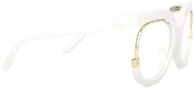 Alt view image 3 of 4 - Zeelool Stylish Oversized Round Blue Light Blocking Glasses for Women Darice OX739865-01 White