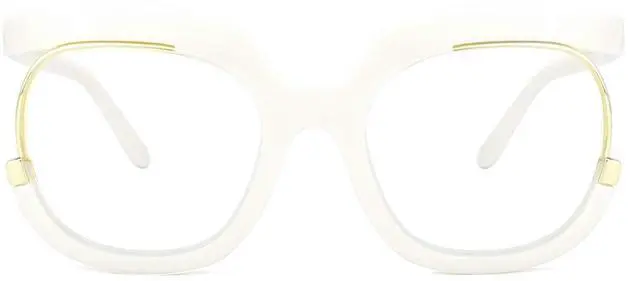 Alt view image 2 of 4 - Zeelool Stylish Oversized Round Blue Light Blocking Glasses for Women Darice OX739865-01 White