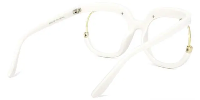 Alt view image 4 of 4 - Zeelool Stylish Oversized Round Blue Light Blocking Glasses for Women Darice OX739865-01 White