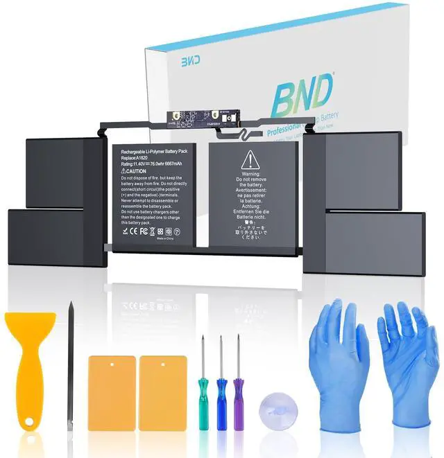 Main image of BND A1820 A1707 Battery Replacement for MacBook Pro 15" (Late 2016, Mid 2017) EMC 3072 EMC 3162 MLH32CH/A MLH42CH/A MLW72CH/A MLW82CH/A MPTR2LL/A MPTT2LL/A