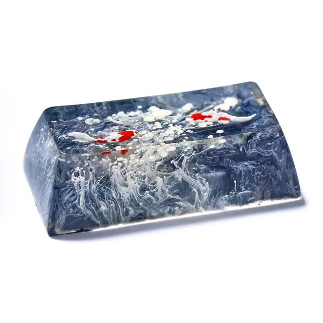 Alt view image 2 of 5 - Random Koi Fish Backspace Artisan Keycap Ocean Coral Reef SA Profile Custom Keycaps 2U Backspace Handmade Gaming Resin Key Cap Cherry MX Switch Compatible Mechanical Keyboard Koi Lover Gift
