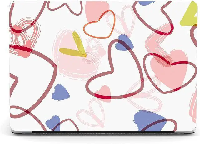 Main image of Berkin Arts for MacBook Air 15 inch Case 2025 2024 2023 Release M4 A3241 M3 A3114 M2 A2941 with Display & Touch ID with Keyboard Cover & Screen Protector Naive Art Pop Motifs Hearts Symbol