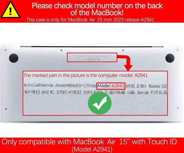 Alt view image 2 of 5 - Berkin Arts for MacBook Air 15 inch Case 2025 2024 2023 Release M4 A3241 M3 A3114 M2 A2941 with Display & Touch ID with Keyboard Cover & Screen Protector Naive Art Pop Motifs Hearts Symbol