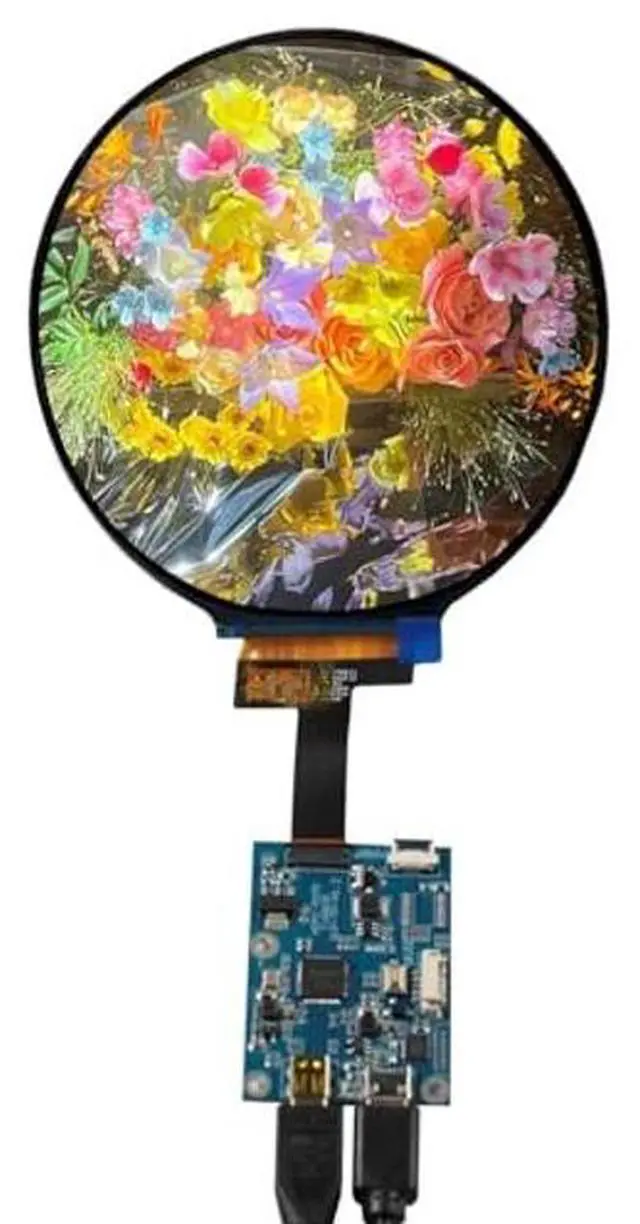 Alt view image 2 of 5 - FanyiTek 4" 4 inch 720P Circle LCD Screen and Driver Board,for DIY Smart Display,Round mini Dashboard