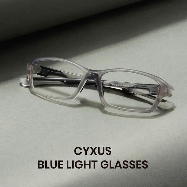 Alt view image 4 of 5 - Cyxus Small Squre Blue Light Glasses for Women Men TR Frame UV Blocking Computer Glasses Clear AC Lens Eyewear