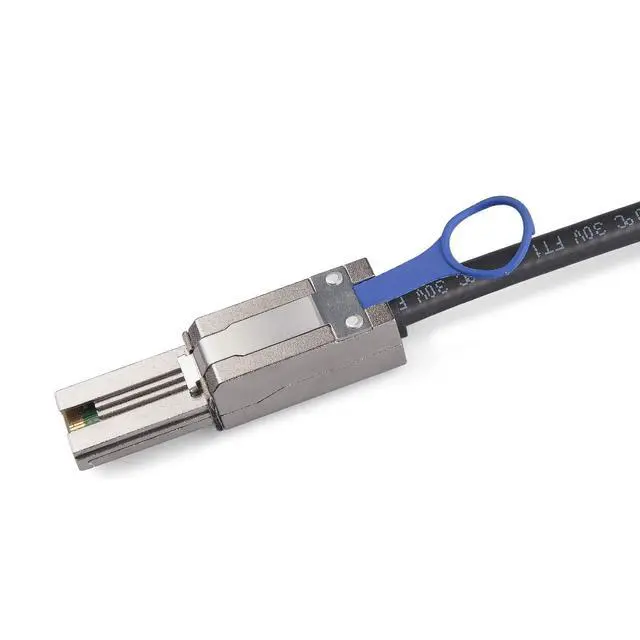 Alt view image 5 of 5 - QSFP (SFF-8436) to SFF-8088 DDR Hybrid Mini SAS Cable, External Copper SAS Cable for NetApp DS4243 DS4246 DS2246, 100-Ohm, 1-m(3.3ft)