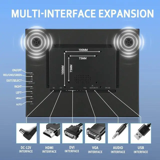 Alt view image 4 of 5 - VSDISPLAY 15 Inch 1000 Nits High Brightness Touch Screen LCD Monitor 1024x768 IPS Outdoor Industrial Display with H/D DVI VGA Video Input