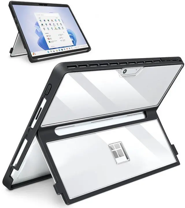 Main image of SSS·GRGB Case Updated Version fit Microsoft Surface Pro 11 /Surface Pro 10 /Surface Pro 9 /Surface Pro 8 13-Inch, All-in-one Rugged Case Compatible with Type Cover Keyboards, Transparent