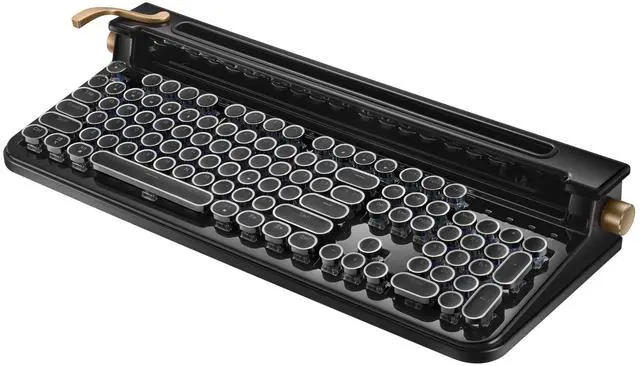 Main image of FINEDAY Keyboard 2.0 Plus, 2.4G Wireless & Bluetooth, 104 Keys, Blue Switch, 5000mAh, Retro Mechanical Keyboard for PC/Mac/Phone (English Keycaps)