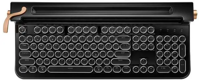 Alt view image 2 of 5 - FINEDAY Keyboard 2.0 Plus, 2.4G Wireless & Bluetooth, 104 Keys, Blue Switch, 5000mAh, Retro Mechanical Keyboard for PC/Mac/Phone (English Keycaps)