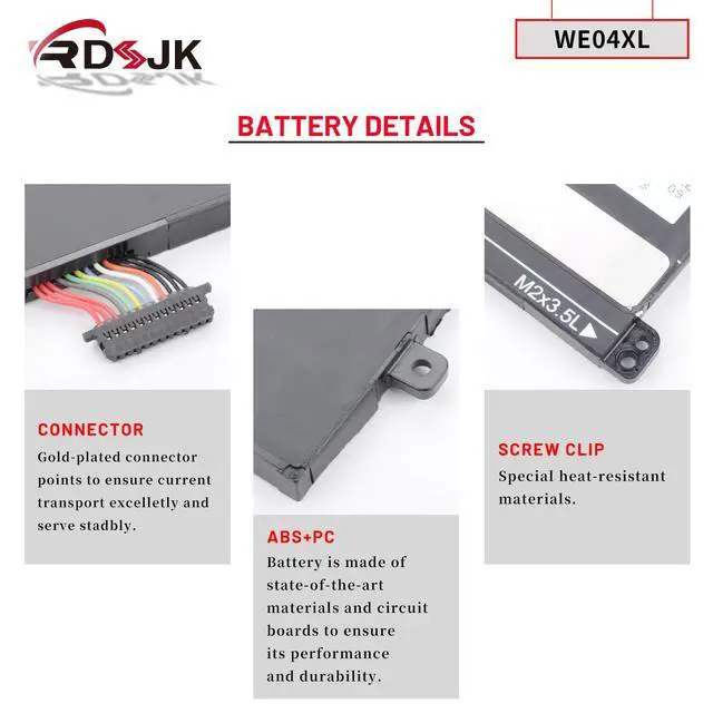 Alt view image 5 of 5 - WE04XL Laptop Battery for HP X360 Spectre 14-EU 2-IN-1 14T-EU000 Envy X360 16-AC 16-AD 2-in-1 Series, for HP Pavilion Plus 14-EW 14-EY 16-AB 16T-AB 16-AC 16-AD N66427-001 N39857-005 N39817-CF1 68Wh