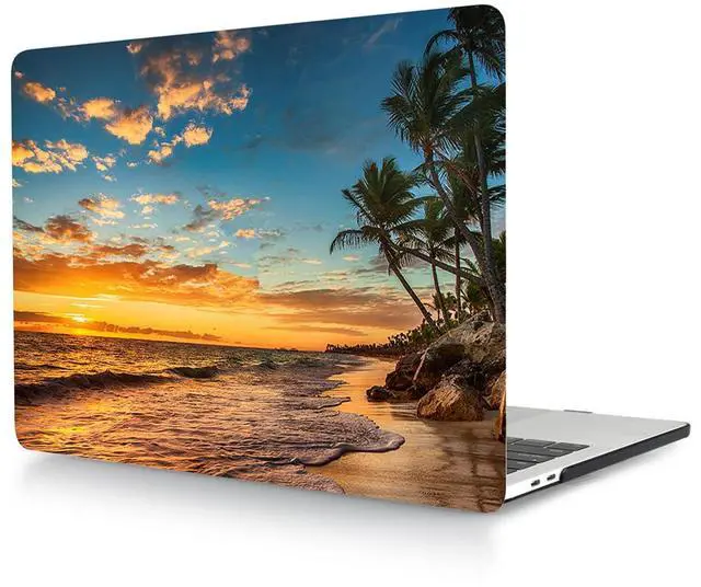 Alt view image 3 of 5 - Laptop Cover Case Compatible with New MacBook Air 13.6 inch M2 Chip Model A2681 with Liquid Retina Display and Touch ID Released in 2022, Protective Hard Shell Case & Keyboard Cover, Beach