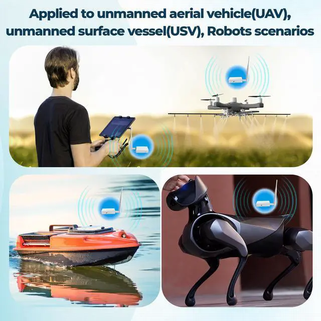 Alt view image 4 of 5 - WiFi HaLow IoT Module, WiFi Halo Bridge with 802.11ah, Long-Range Point-to-Point Transmission, Supports Ethernet & Serial Communication, Ideal for Drones, Robotics, Industrial Control & IoT Smart Home