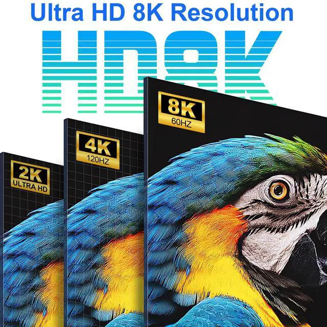 Alt view image 4 of 5 - 8K@60Hz HDMI KVM Switch 2 Monitors 2 Computers, with 4 USB 3.0 Ports (3 USB-A+1 USB-C) for 2 Computers Sharing 2 Monitors Keyboard Mouse Printer with 2 USB Cables, Power Adapter and Controller