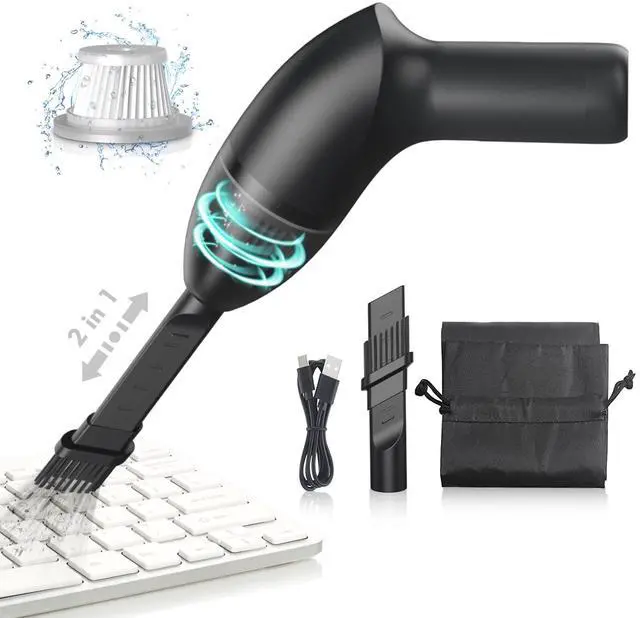 Main image of EASYOB Keyboard Cleaner|Mini Vacuum for Desk, Handheld Cordless Computer Vacuum Rechargeable (with LED Light) for Cleaning Hairs, Crumbs for Desktop, Piano, Car Interior & Sewing Machine Clean [A043]