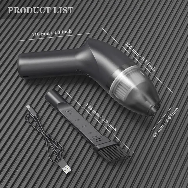 Alt view image 2 of 5 - EASYOB Keyboard Cleaner|Mini Vacuum for Desk, Handheld Cordless Computer Vacuum Rechargeable (with LED Light) for Cleaning Hairs, Crumbs for Desktop, Piano, Car Interior & Sewing Machine Clean [A043]
