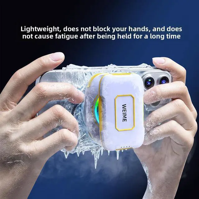 Alt view image 4 of 5 - lumivista IceFrost Xtreme Semiconductor Cooler - 3000mAh Portable Phone Cooler for Gaming & Live Streaming, Compatible for, Clip-on for Android, RGB Lights, Ultra Quiet (<18dB)