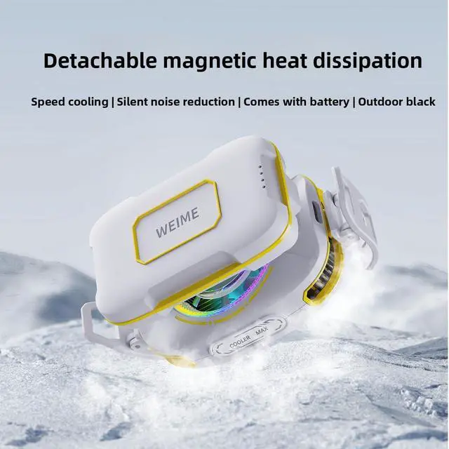 Alt view image 5 of 5 - lumivista IceFrost Xtreme Semiconductor Cooler - 3000mAh Portable Phone Cooler for Gaming & Live Streaming, Compatible for, Clip-on for Android, RGB Lights, Ultra Quiet (<18dB)