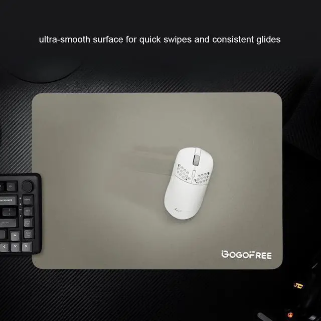 Alt view image 2 of 5 - Hard Gaming Mouse Pad, Professional Esport Tempered Glass Mouse Mat Ultra-Smooth Micro-Etched Surface for Top Speed and Control (Gray, 19.7L x 15.8W inches)