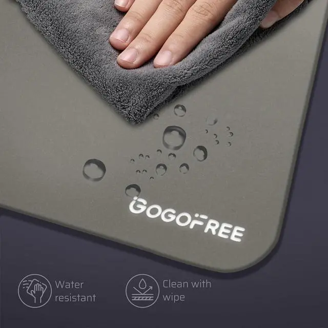 Alt view image 3 of 5 - Hard Gaming Mouse Pad, Professional Esport Tempered Glass Mouse Mat Ultra-Smooth Micro-Etched Surface for Top Speed and Control (Gray, 19.7L x 15.8W inches)