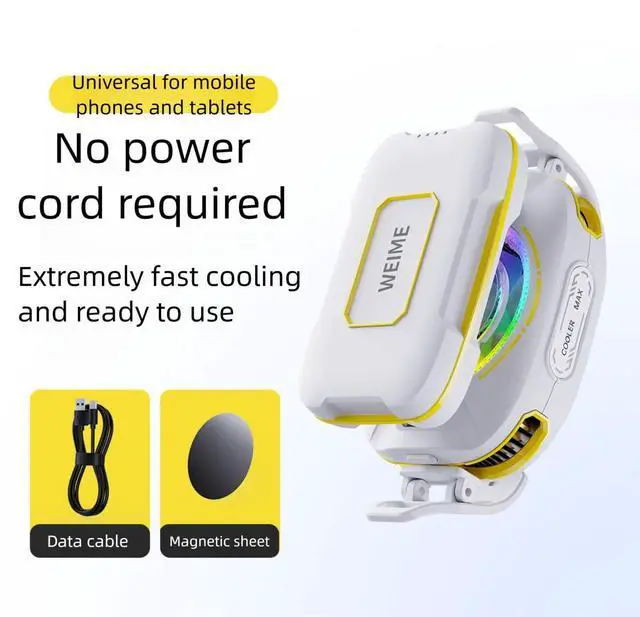 Alt view image 2 of 5 - lumivista IceFrost Xtreme Semiconductor Cooler - 3000mAh Portable Phone Cooler for Gaming & Live Streaming, Compatible for, Clip-on for Android, RGB Lights, Ultra Quiet (<18dB)