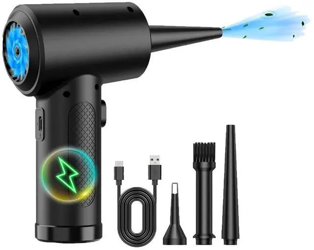Main image of Newhouse Electric Cordless Compressed Air Duster NHAD-BR-001, 3-Speed Electric Duster for Cleaning, Air Blower Gun for Car and Computer Accessories, Rechargeable Handheld Blower and Air Inflator