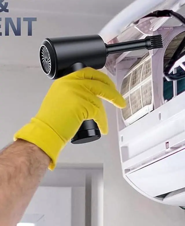 Alt view image 2 of 5 - Newhouse Electric Cordless Compressed Air Duster NHAD-BR-001, 3-Speed Electric Duster for Cleaning, Air Blower Gun for Car and Computer Accessories, Rechargeable Handheld Blower and Air Inflator