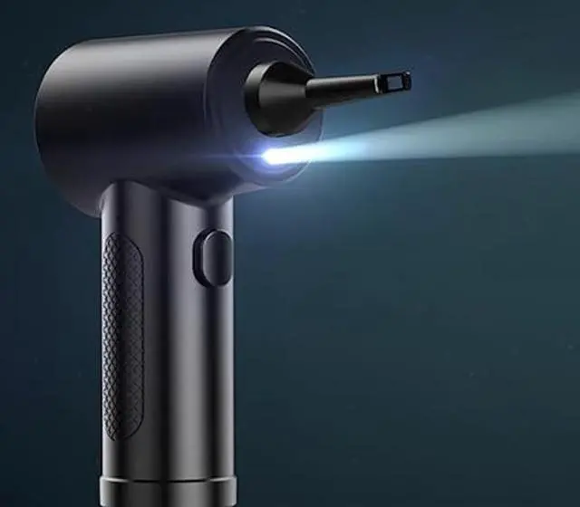 Alt view image 4 of 5 - Newhouse Electric Cordless Compressed Air Duster NHAD-BR-001, 3-Speed Electric Duster for Cleaning, Air Blower Gun for Car and Computer Accessories, Rechargeable Handheld Blower and Air Inflator