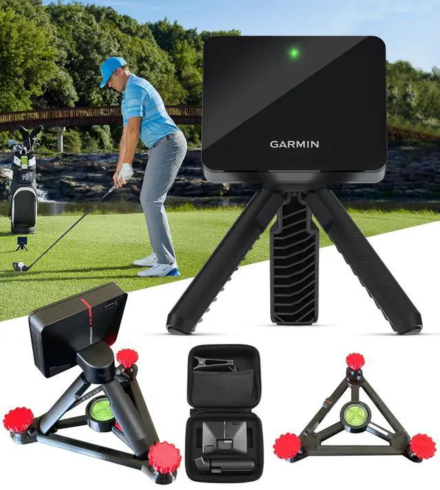 Alt view image 2 of 5 - PlayBetter Garmin Approach R10 Portable Golf Launch Monitor & Simulator Bundle - Great for Home, Outdoor & Indoor, Projector Compatible, Software Accuracy Upgraded - Includes Alignment Stand