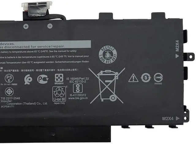 Alt view image 4 of 5 - FCZFCZ GHJC5 Battery 59.6Wh 4900mAh Replacement for Dell Latitude 9420 9430 / Latitude 9420 2-in-1 / Latitude 9430 2-in-1 Series 3VV58 0JJ4XT 0VTH85 06VJ1F 09YD1V 11.55V 3-Cells (Long Wire Harness)