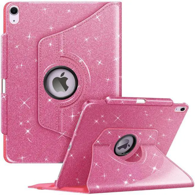 Main image of Fintie Rotating Case for iPad Air 13-inch (M3) 2025, (M2) 2024-360 Degree Swiveling Protective Stand Cover with Pencil Holder, Auto Wake/Sleep, Glittering Pink