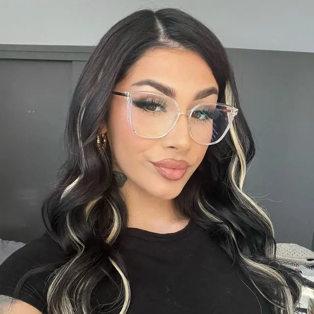 Alt view image 3 of 5 - Zeelool Blue Light Blocking Glasses, Cat Eye Glasses Frame for Women Fashion Eyeglasses with Anti UV Glare & Eyestrain Lens Rodz ZTX548130-02B