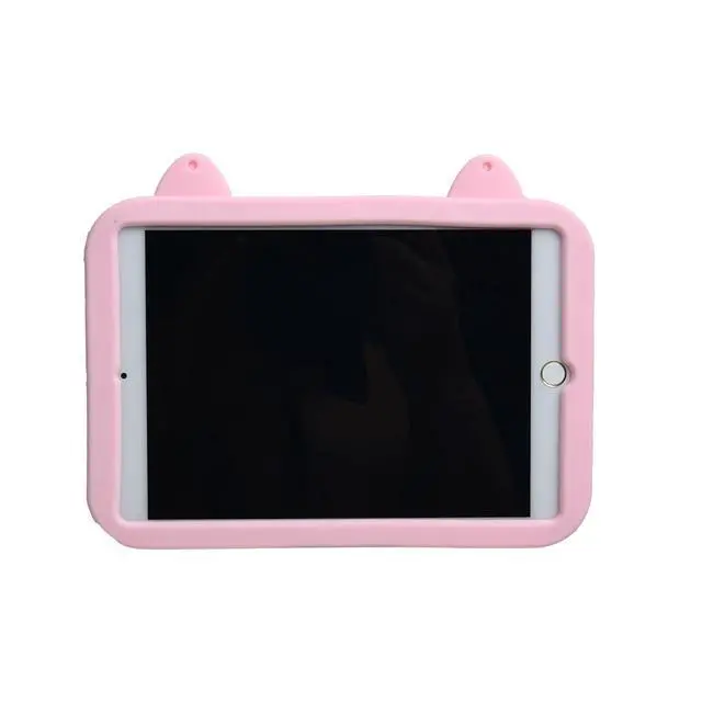 Alt view image 3 of 5 - Cartoon Case for iPad 10.9" 2022MONEHOYSY Cute Soft Silicone Kickstand [Drop Proof,Shock Proof,Anti Slip] Back Stand Cover Case for Kids Children Teens Girls Boys (Kitty-1)