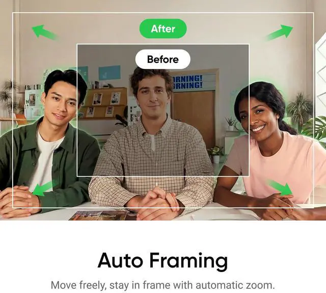 Alt view image 5 of 5 - Insta360 Link 2C - 4K Webcam for PC/Mac, 1/2" Sensor, Auto Framing, HDR, AI Noise-Canceling Mic, Gesture Control for Streaming, Video Calls, Gaming, Works with Zoom, Teams, Black