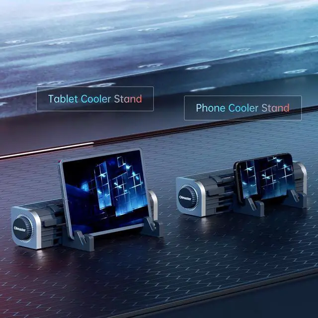 Alt view image 4 of 5 - OImaster Laptop Cooler with Adjustable Stand, Laptop Cooling Pad 3-Speed Adjustable Small Desk Fan, USB Multi Function Laptop Cross-Flow Turbine Cooling Fan for Laptop Pad Tablet Phone (1691)