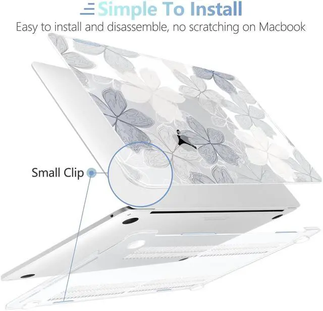 Alt view image 3 of 5 - MEEgoodo for MacBook Pro Case 13 inch 2022 2021 2020 A2338 M2/M1 A2251 A2289 with Touch ID,Clear Laptop Hard Shell Cases with Keyboard Webcam Cover & Trackpad Film & Type C Adapter, Multicolored Roses