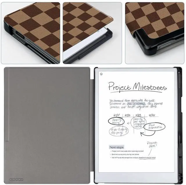Alt view image 2 of 5 - Aippdo Case for Remarkable Paper Pro Tablet 11.8" (Released in 2024), Hard Back Shell Protective Book Folio Cover with Built-in Pen Holder, with Auto Sleep/Wake Function.