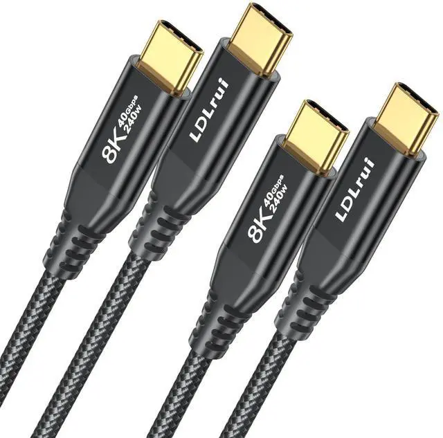 Main image of USB C Monitor Display Cable (6FT, 2 Pack), 8K@60Hz UHD USB C Video Cord, Supports 40 Gbps Data Transfer, 240W PD Fast Charging, For MacBook Pro, Dell, Portable Monitor, iPad Pro