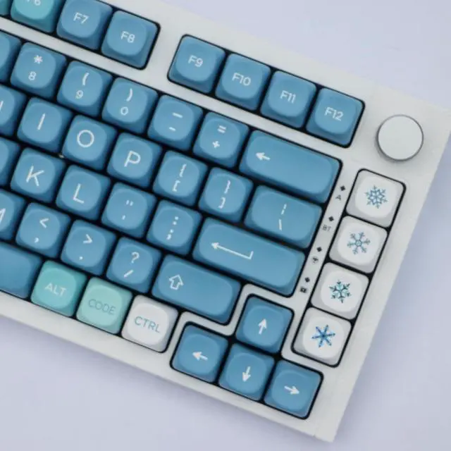 Alt view image 4 of 5 - PBT Keycaps 126 Keys MOA Profile Cute Japanese Anime Theme Keycaps Set for Mechanical Keyboard, Compatible with ANSI, 60%, 65%, 75%, TKL, Full-Sized Layout (Snow Monster)