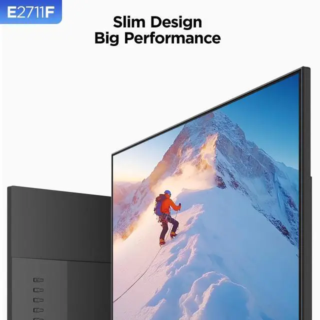 Alt view image 2 of 5 - KOORUI 27 Inch Monitor, Full HD 1080P 100Hz Computer Monitor, IPS Display, HDMI, VGA, 4ms Response Time, 100 x 100 mm VESA Mountable, Frameless, Ergonomic Tilt, Black