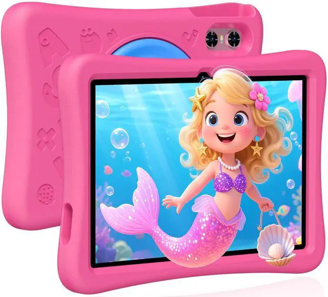 Main image of SVITOO Kids Tablet 10 Inch, Android 14 Toddler Tablet with Parental Controls, Octa-Core 12GB Ram 128GB ROM Expandable, Dual Camera,6000mah GPS WiFi, Shockproof Eva Case Pink