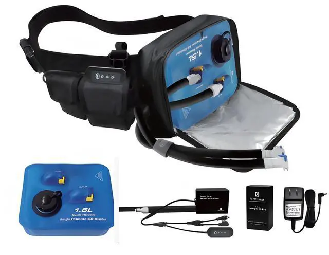 Alt view image 5 of 5 - COMPCOOLER Waistpack ICE Water Cooling System Hoodie Cooling T-shirt 1.5L Detachable Bladder Flow Control(XS/S)