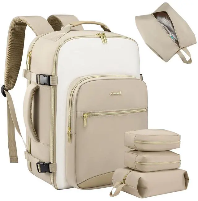 Main image of LOVEVOOK 50L Large Travel Backpack for Women Men Fits 17 Inch Laptop, Carry on Backpack for Traveling on Airplane, Personal Item Bag Airline Approved, Business Causal Weekender Backpacks