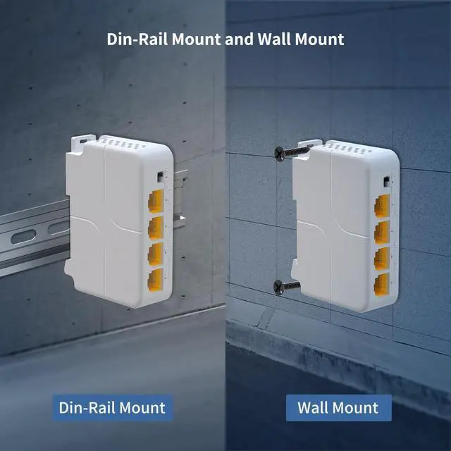 Alt view image 5 of 5 - 1 in 3 Out Gigabit PoE Extender, NICGIGA 3 Port PoE Repeater 100 Meters(328 ft),IEEE 802.3af/at Power Over Ethernet PoE Splitter to 3 PoE Devices Like IP Cameras, IP Phone, Wireless AP