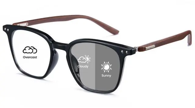 Main image of Cyxus Photochromic Glasses for Women Men UV Protection with Blue Light Blocking8287i01 Black