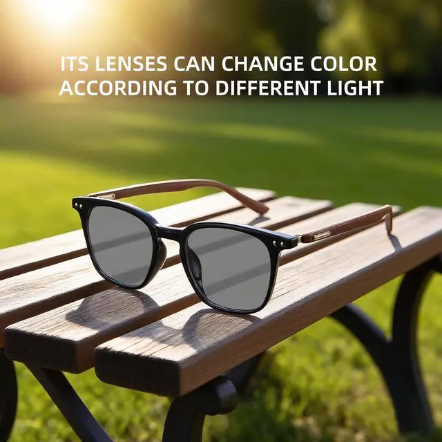 Alt view image 3 of 5 - Cyxus Photochromic Glasses for Women Men UV Protection with Blue Light Blocking8287i01 Black