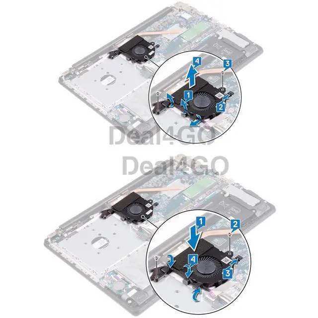 Alt view image 3 of 5 - Deal4GO CPU Cooling Fan T82W1 0T82W1 023.100EJ.0001 Replacement for Dell Inspiron 15 5583 Laptop